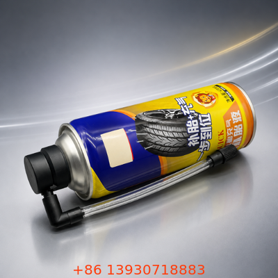 Katup Inflator Ban Aerosol Tinplate Satu Inci dengan Warna Aktuator yang Dapat Disesuaikan untuk Perawatan Ban