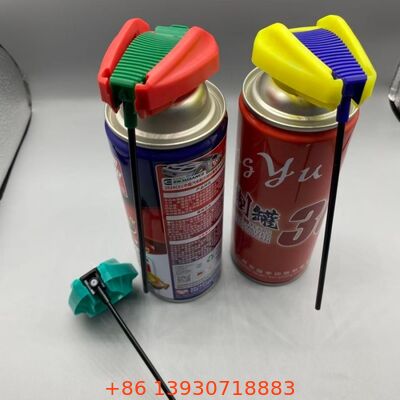 Aktuator pemicu lipat dengan mekanisme penguncian anti kebocoran, tabung ekstensi terintegrasi, dan nozzle semprotan beraksi ganda