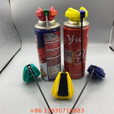 Aktuator pemicu lipatan berkinerja tinggi dengan mekanisme penguncian anti kebocoran, tabung ekstensi terintegrasi, dan nozzle semprotan beraksi ganda untuk produk perawatan aerosol