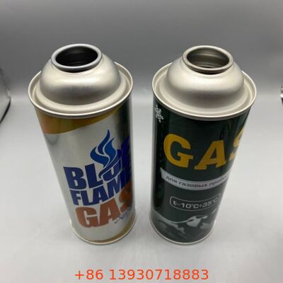 Kaset Gas Tekanan Tinggi 18-21 Bar Aerosol Tinplate Kosong Kaleng 65mm 57mm
