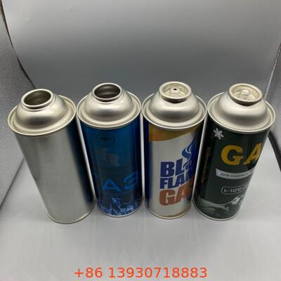Kaset Gas Tekanan Tinggi 18-21 Bar Aerosol Tinplate Kosong Kaleng 65mm 57mm