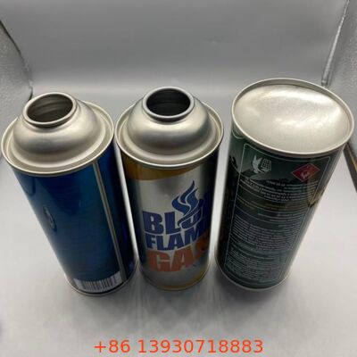 Tinplate 65mm Canister gas butane isi ulang untuk stabilitas penyimpanan bahan bakar jangka panjang