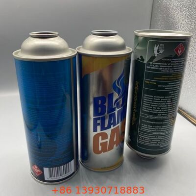 Kaset Gas Tekanan Tinggi 18-21 Bar Aerosol Tinplate Kosong Kaleng 65mm 57mm