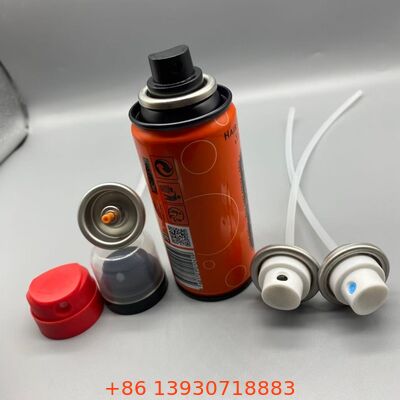 Nozel Anti-Mampet Kabut Presisi Katup Semprot Aerosol Tahan Bahan Kimia untuk Lem Rambut Perekat