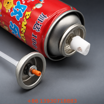 Custom Ribbon-Color One Inch Aerosol Valve Assembly dengan Direct Mount Ribbon Valve Actuator